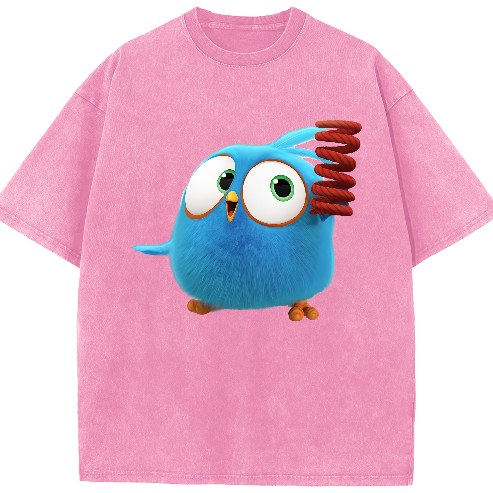 （画像用） Angry Birds アングリーバード 綿100% ヴィンテージ風 半袖Tシャツ（フロントプリント）